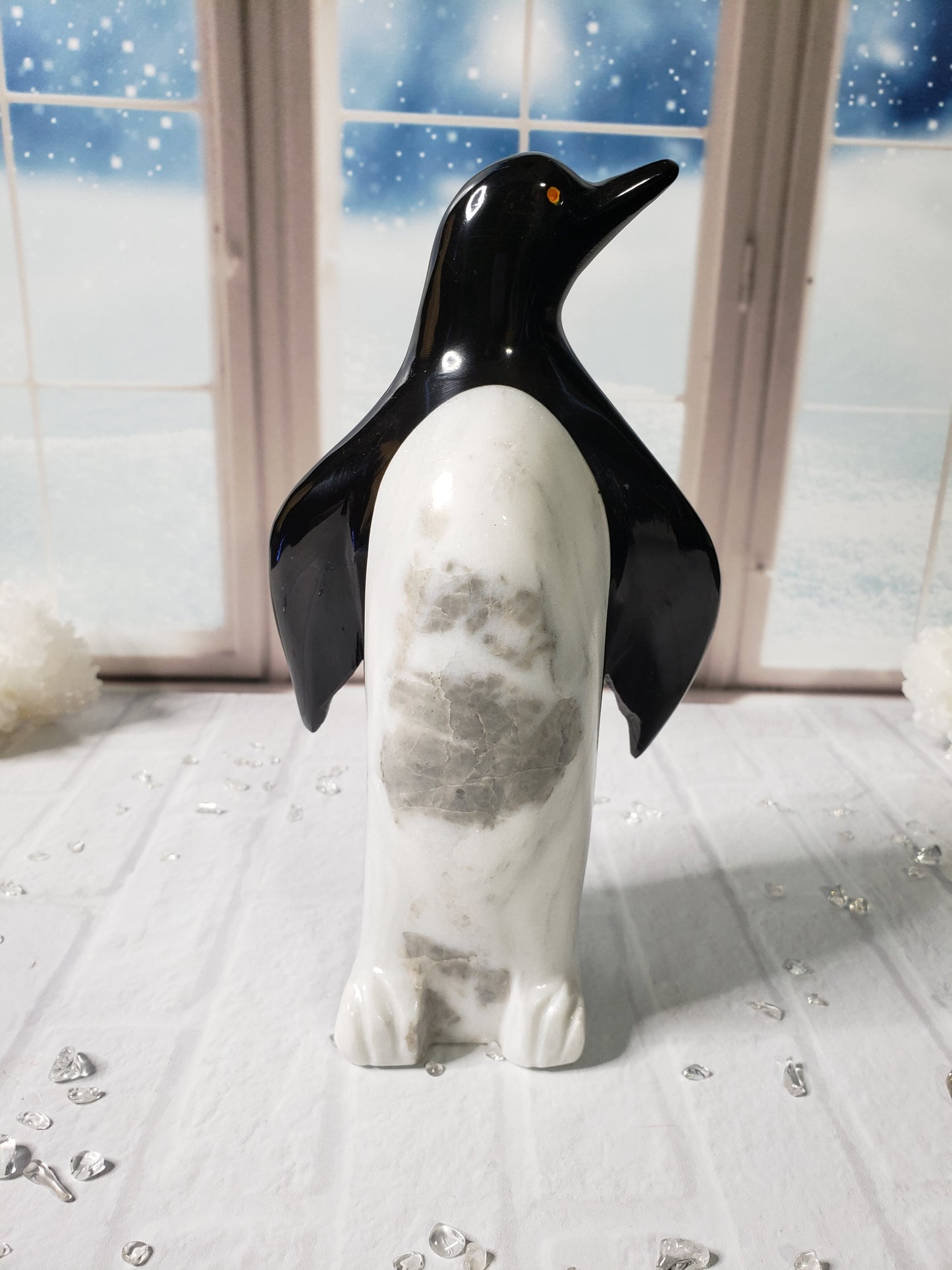 Beautiful Arctic Marble Penguins