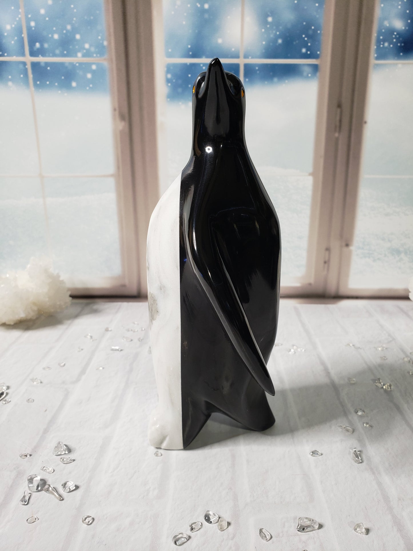 Beautiful Arctic Marble Penguins