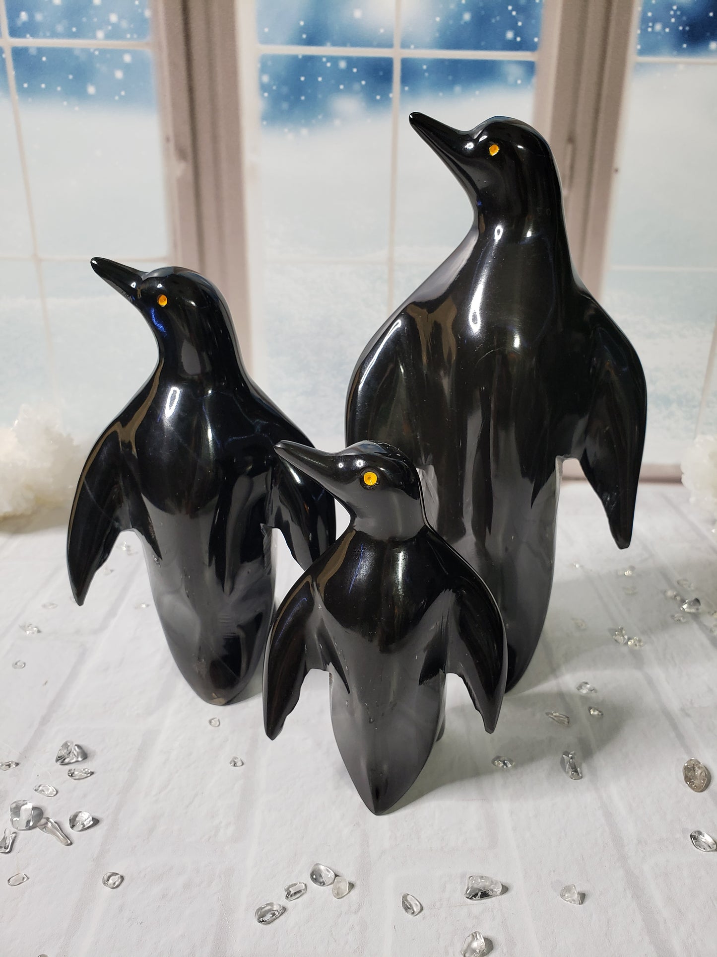 Beautiful Arctic Marble Penguins