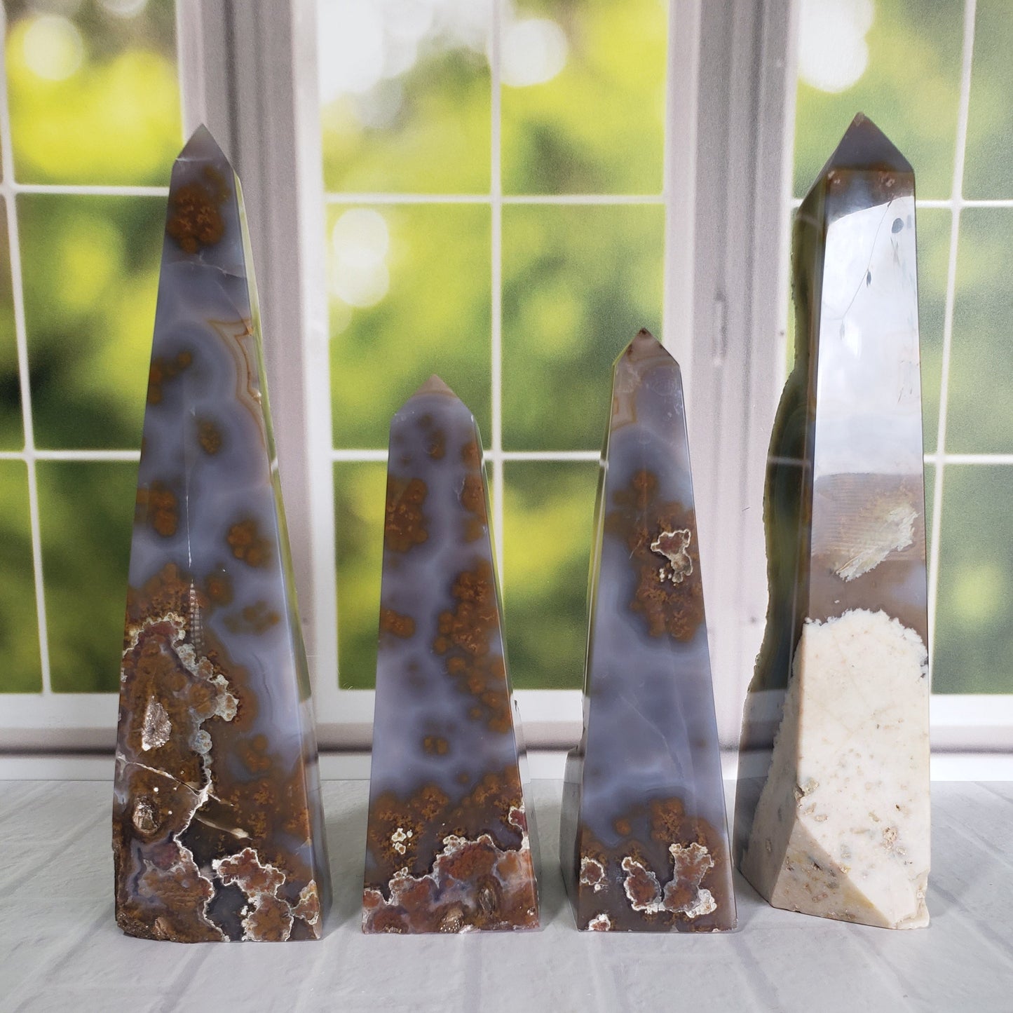 Chocolate Druzy Agate Towers