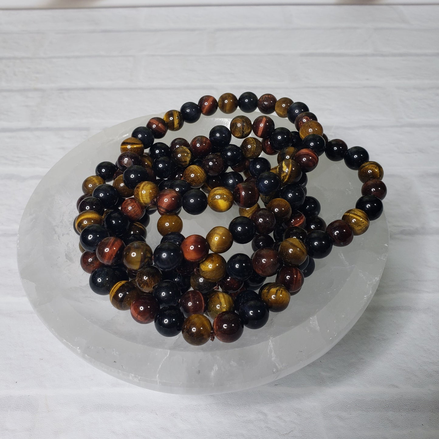 Red Tigers Eye Beaded Bracelet