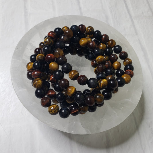 Red Tigers Eye Beaded Bracelet