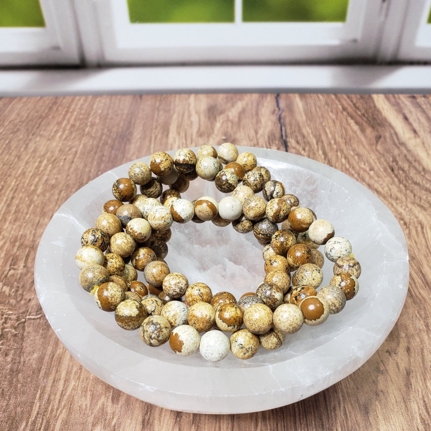 Picture Jasper Beaded Bracelet