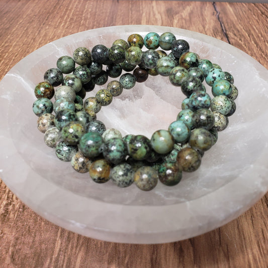 African Turquoise Beaded Bracelet