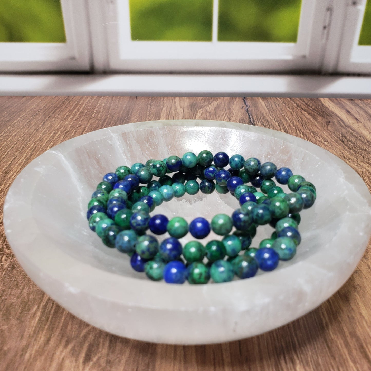 Azurite Malachite Beaded Bracelet