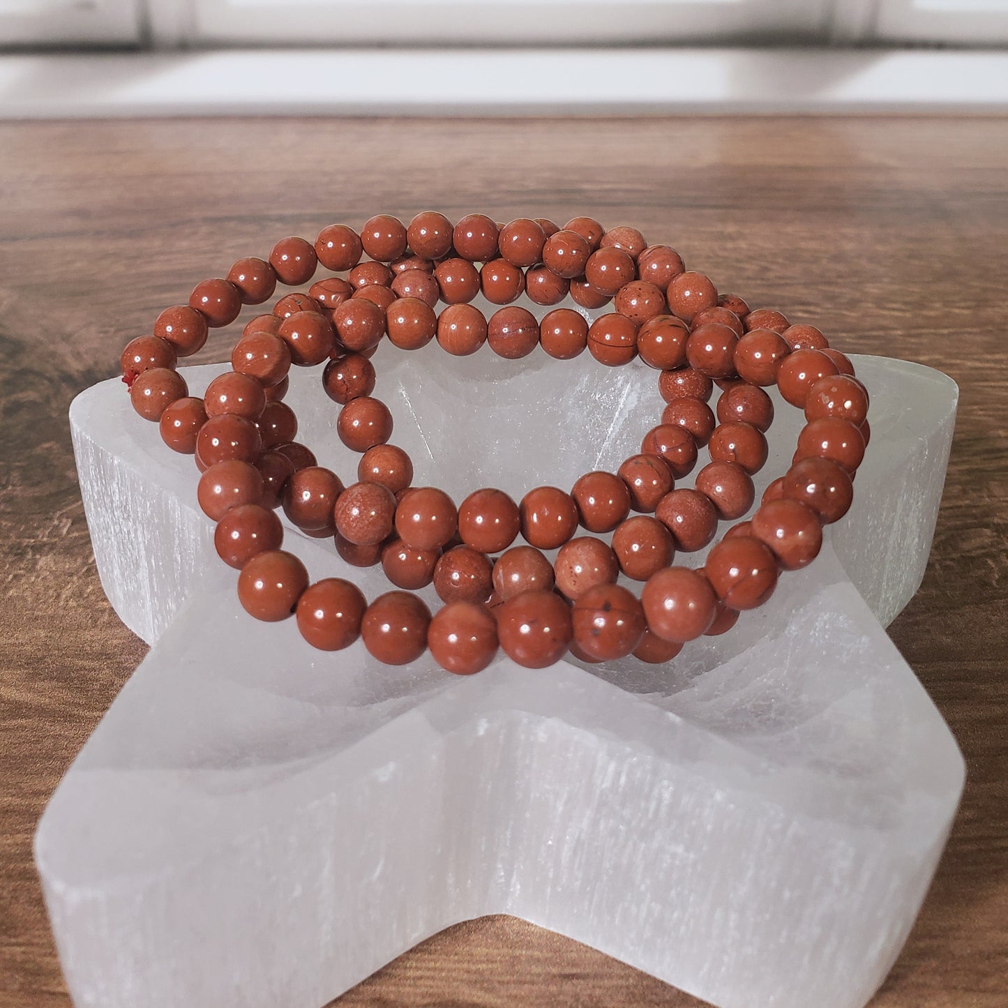 Red Jasper Beaded Bracelet