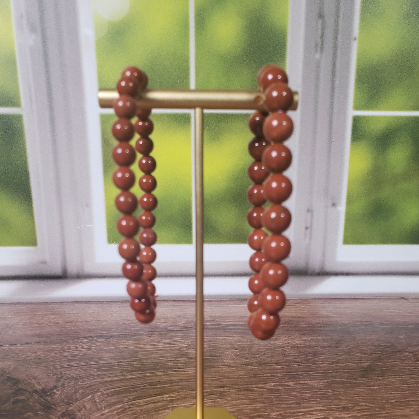 Red Jasper Beaded Bracelet