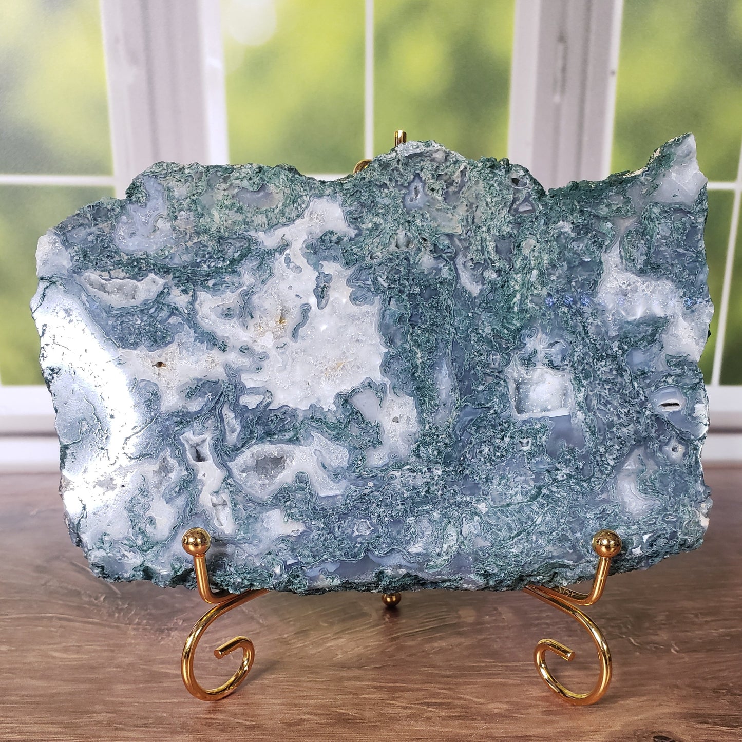 Green Moss Agate Slab