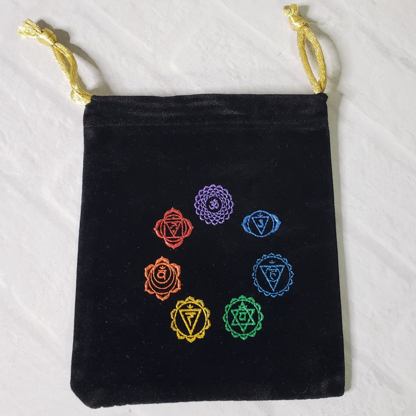 Velvet Chakra Drawstring Pouch