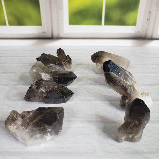 Smoky Quartz Clusters and Points