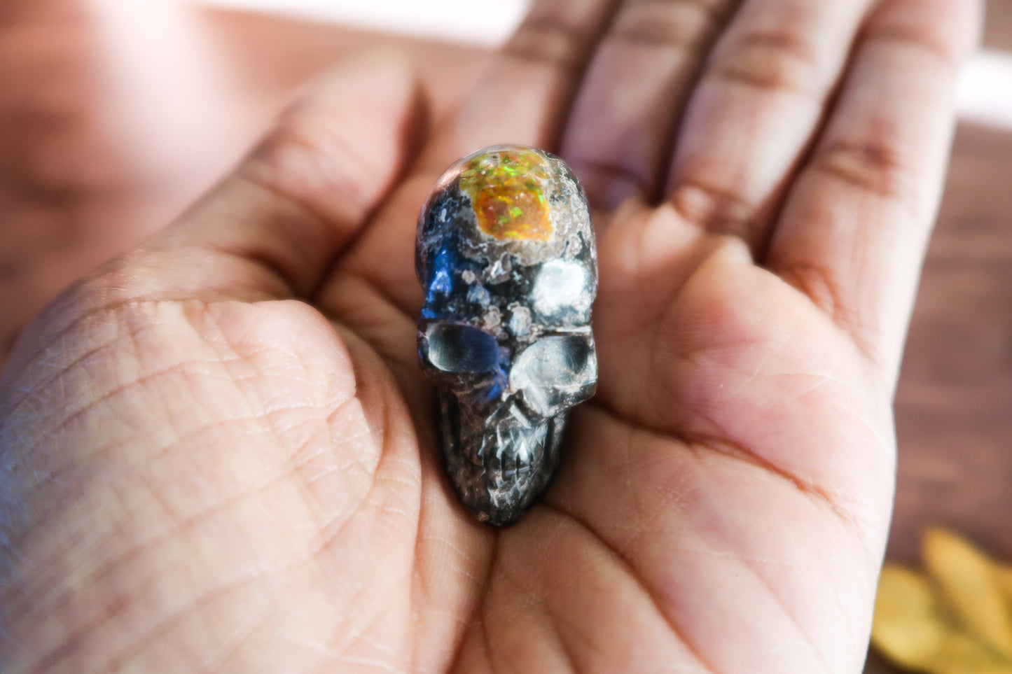 Cantera Fire Opal Skull #1