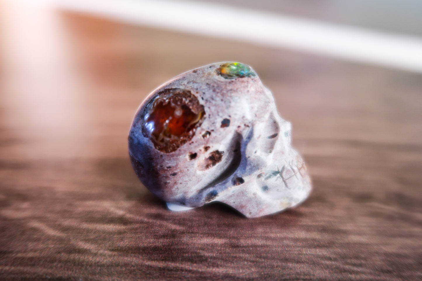 Cantera Fire Opal Skull #2