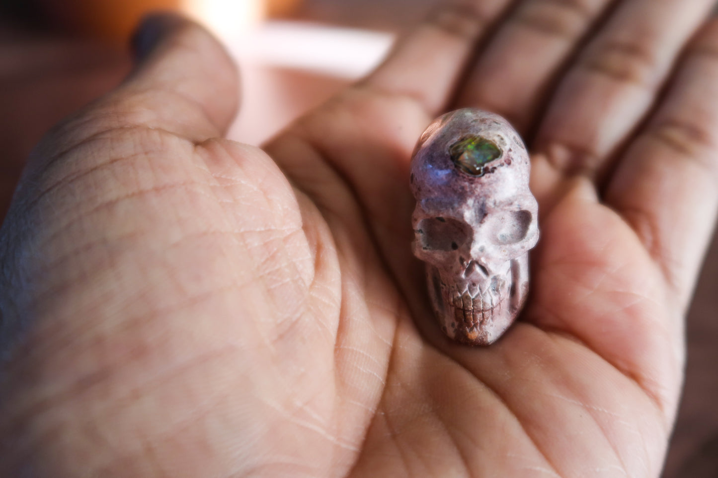 Cantera Fire Opal Skull #2