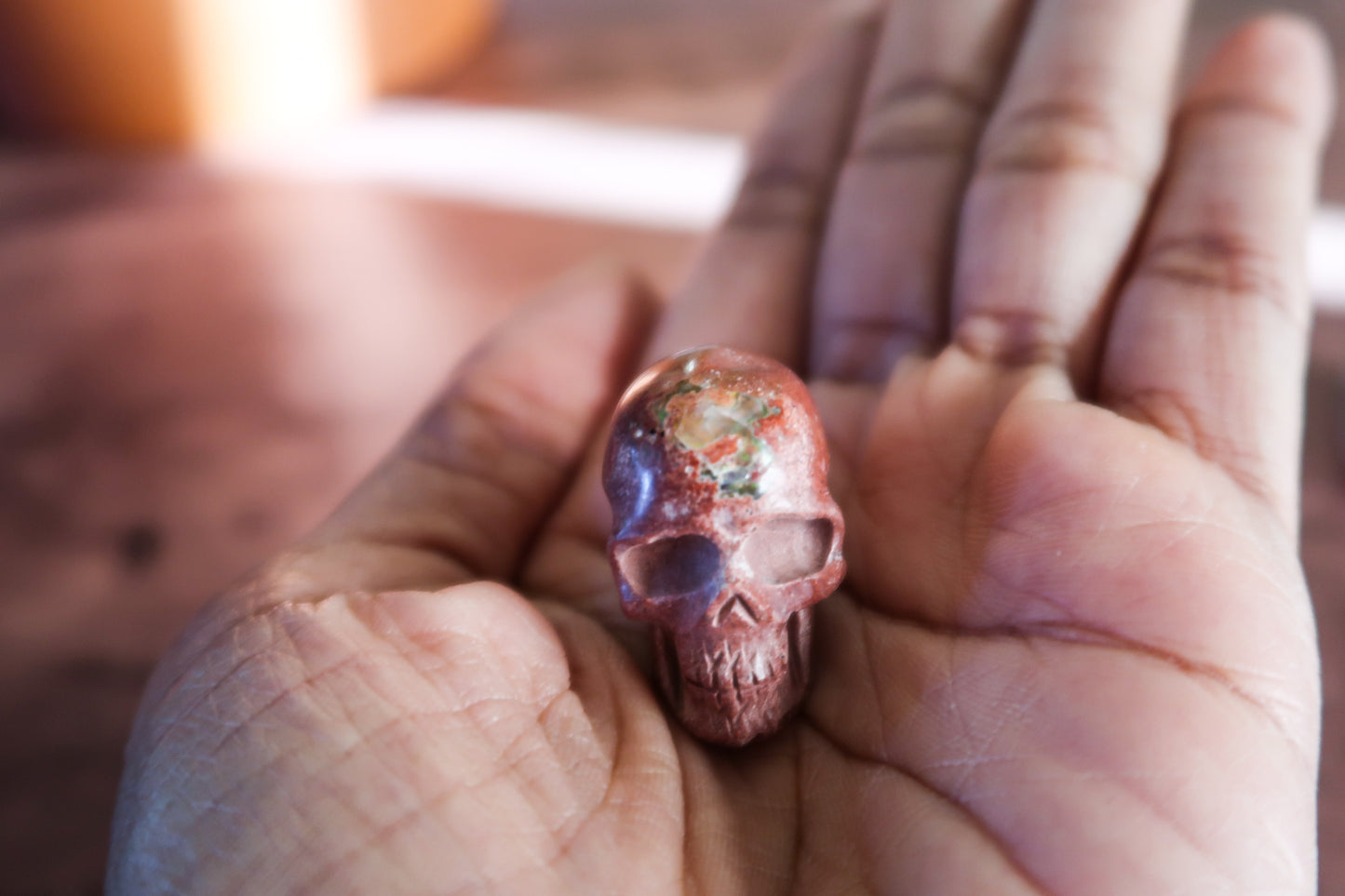 Cantera Fire Opal Skull #3