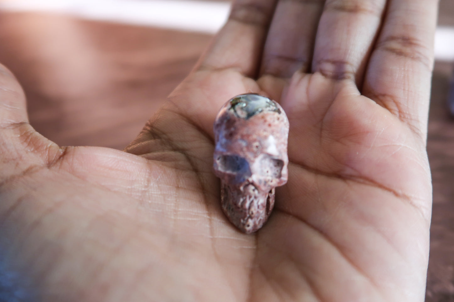 Cantera Fire Opal Skull #5