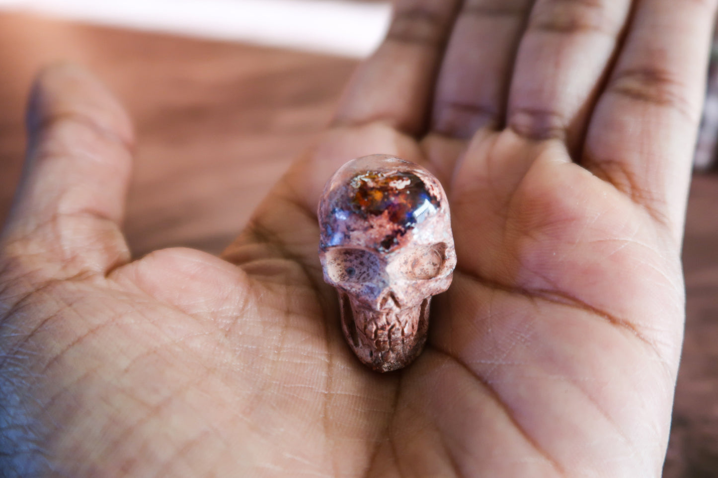 Cantera Fire Opal Skull #7