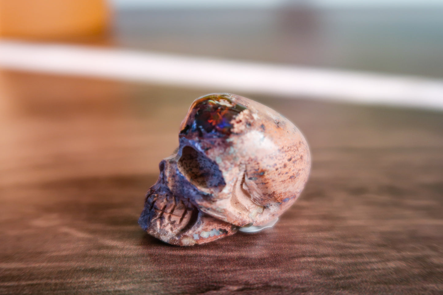 Cantera Fire Opal Skull #7