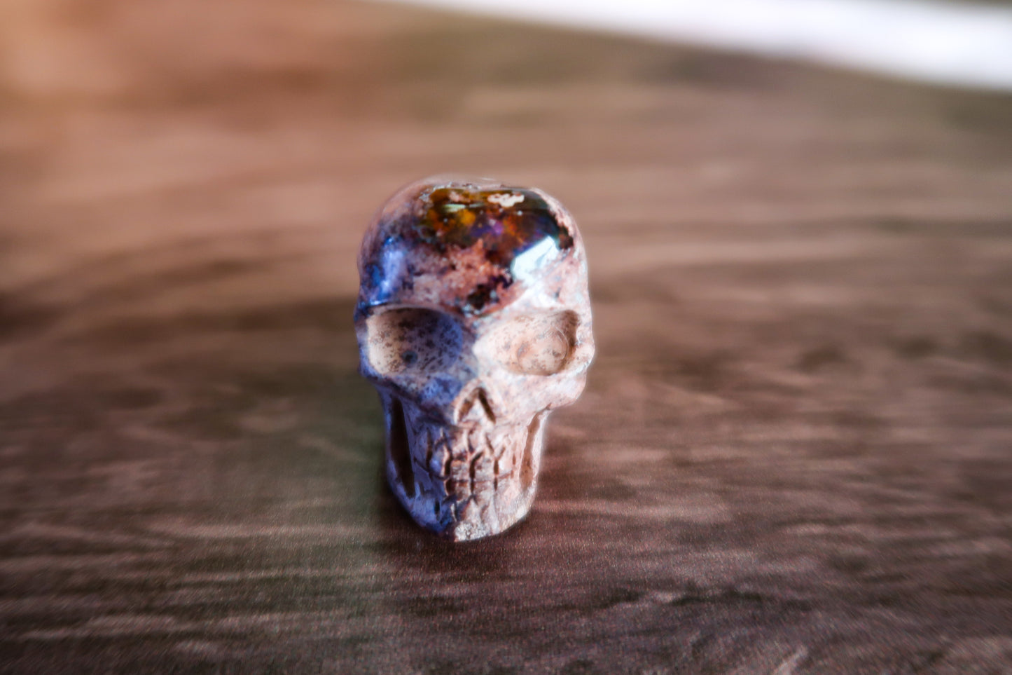 Cantera Fire Opal Skull #7