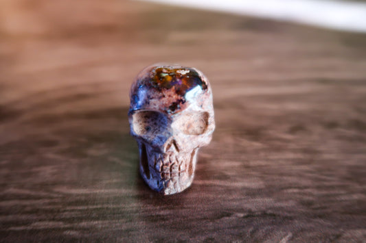 Cantera Fire Opal Skull #7