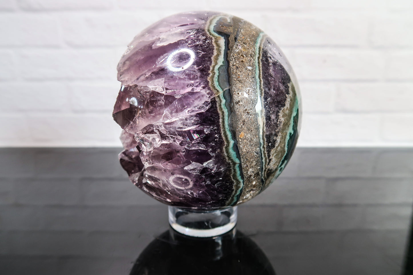 Large Amethyst Geode Sphere