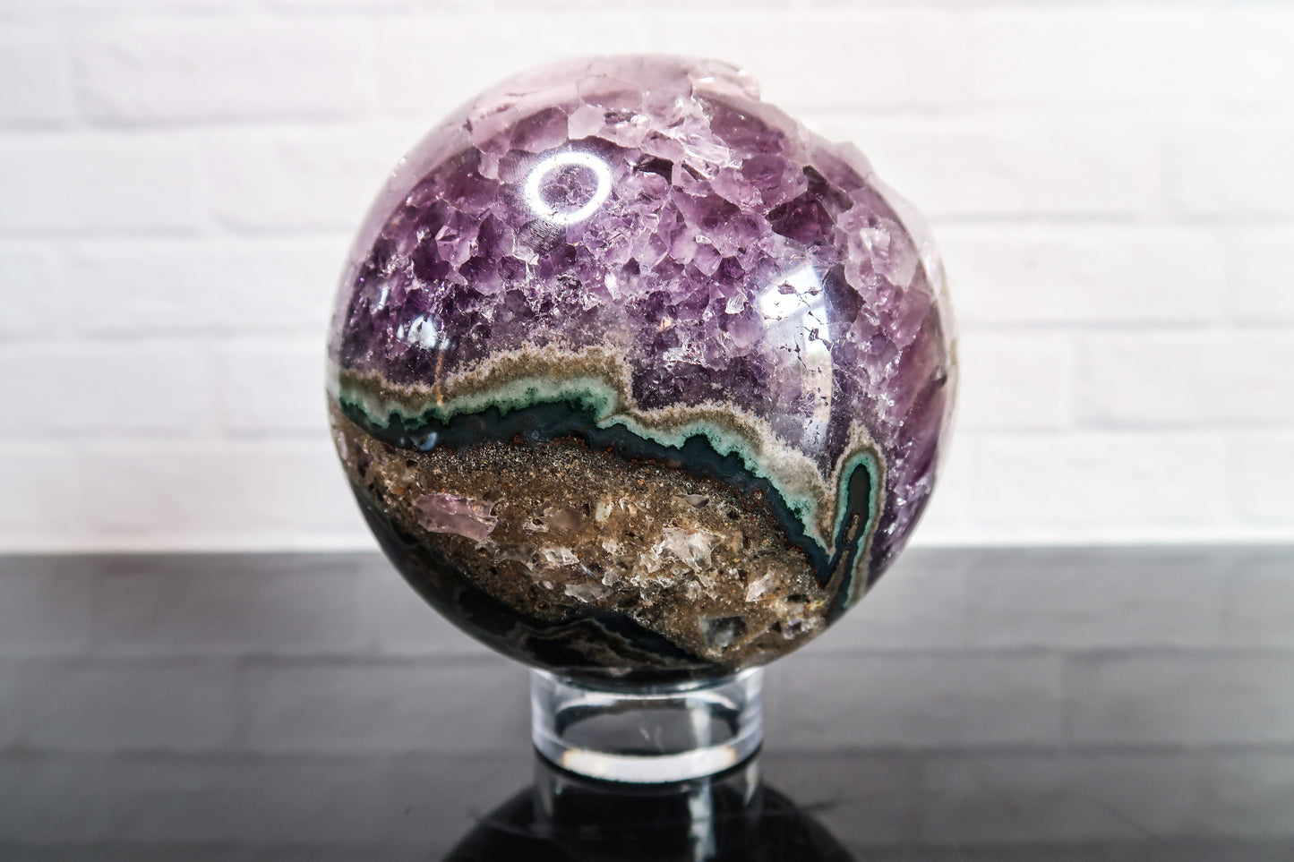 Large Amethyst Geode Sphere