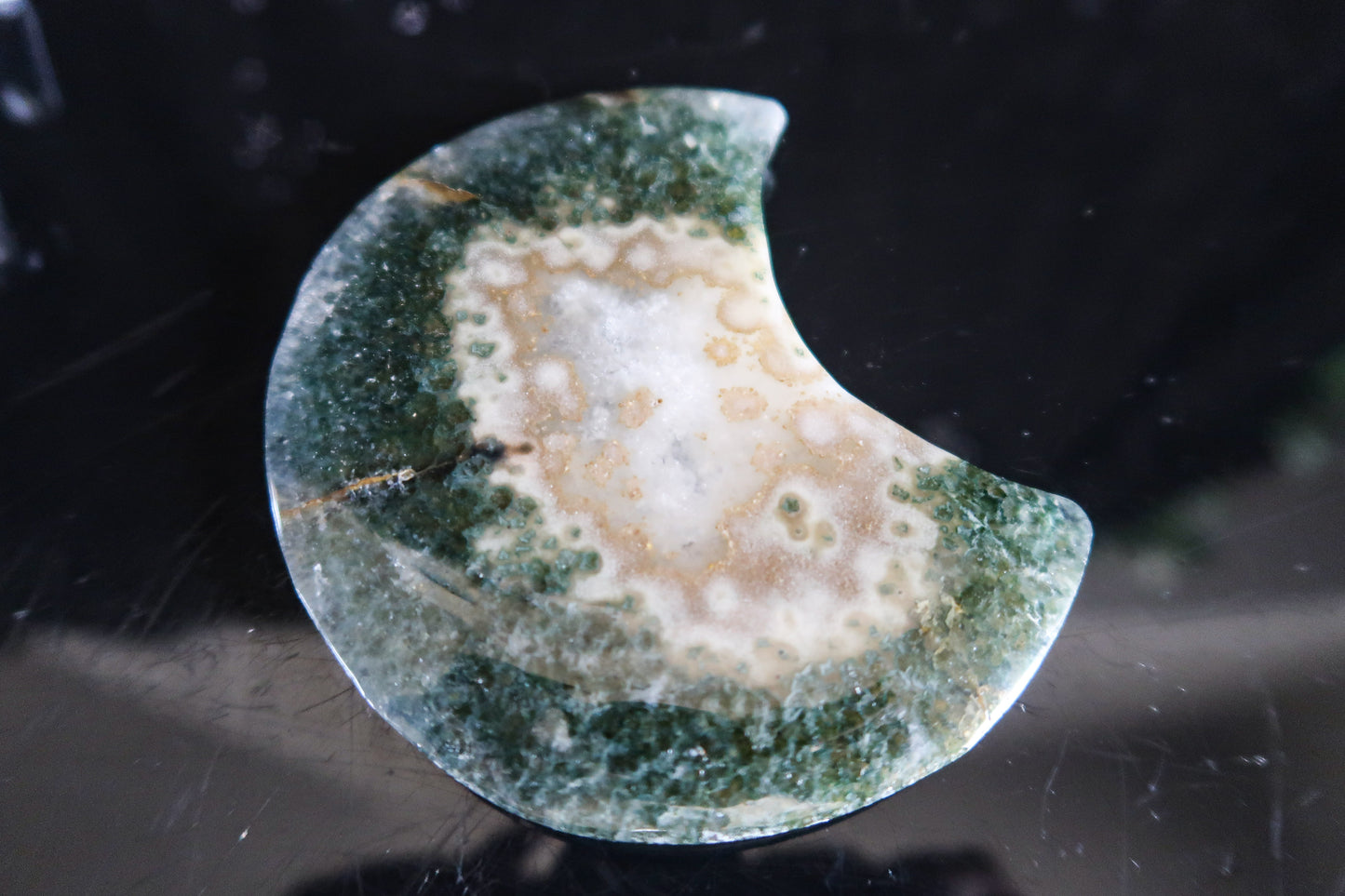 Moss Agate Moon #3