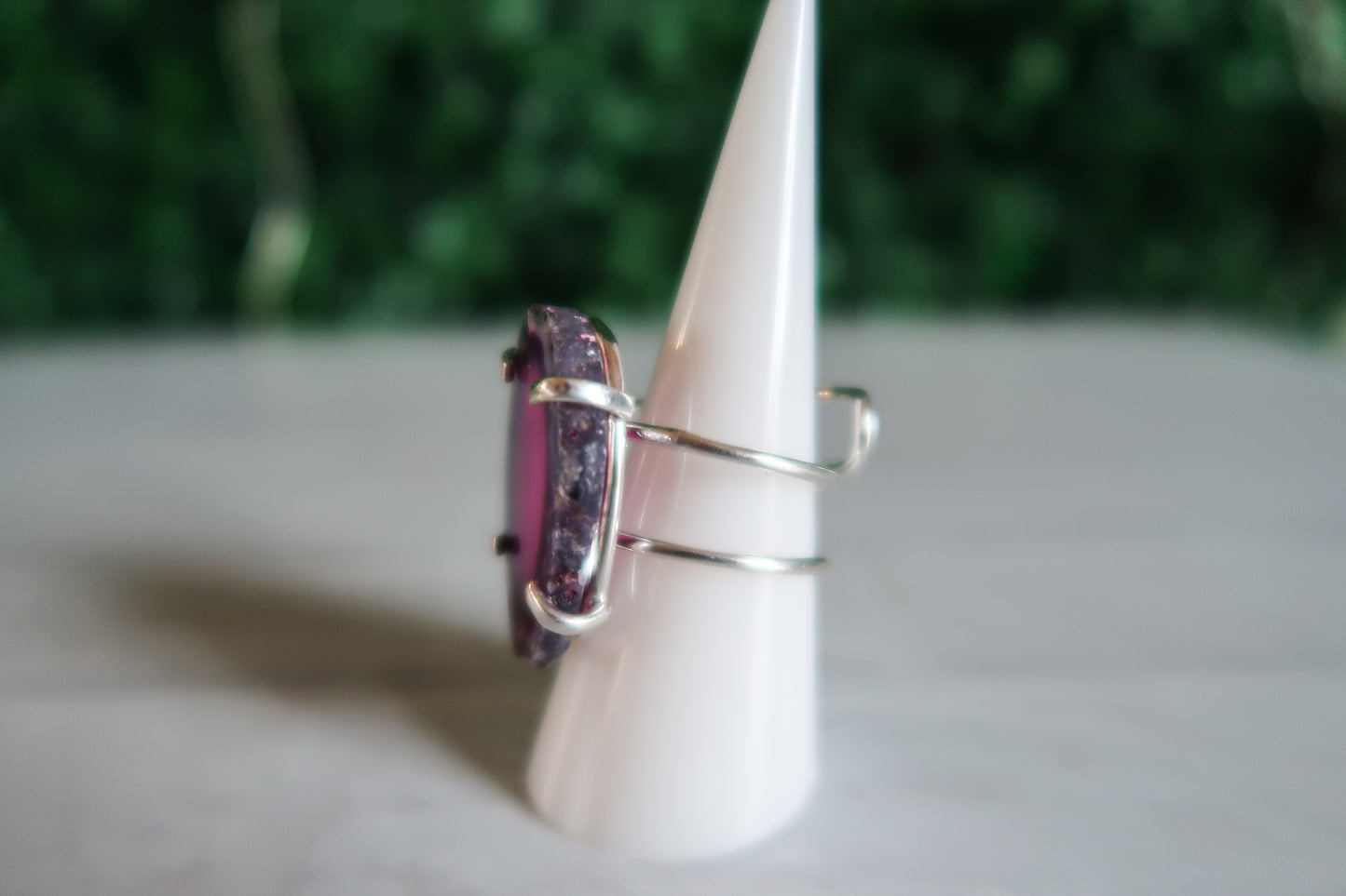 Dyed Purple Agate Ring #1