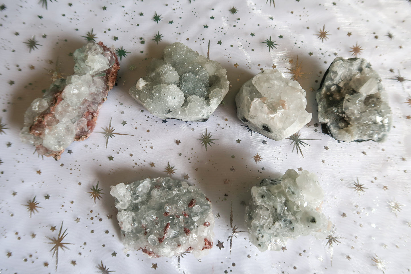 Beautiful Mini Apophyllite Crystal Clusters