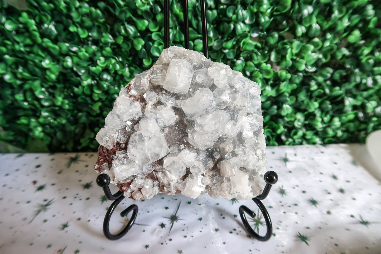 Stunning Apophyllite Cluster Crystal with Stand