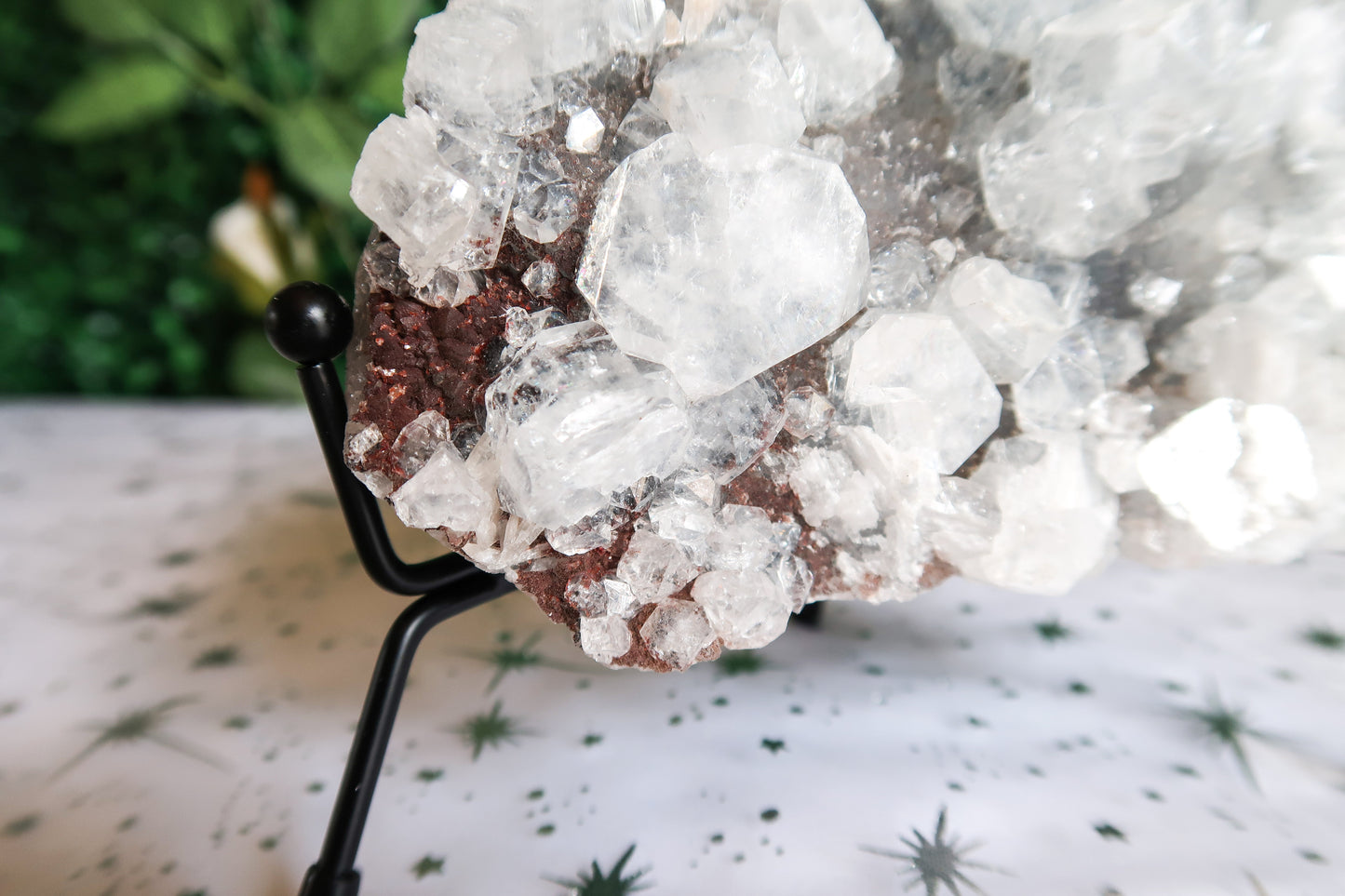 Stunning Apophyllite Cluster Crystal with Stand