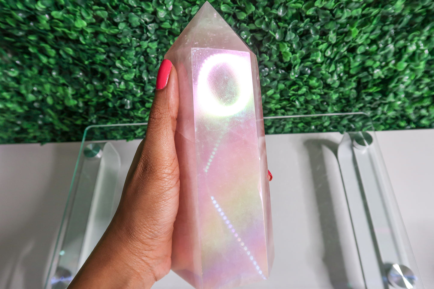 Angel Aura Rose Quartz Towers