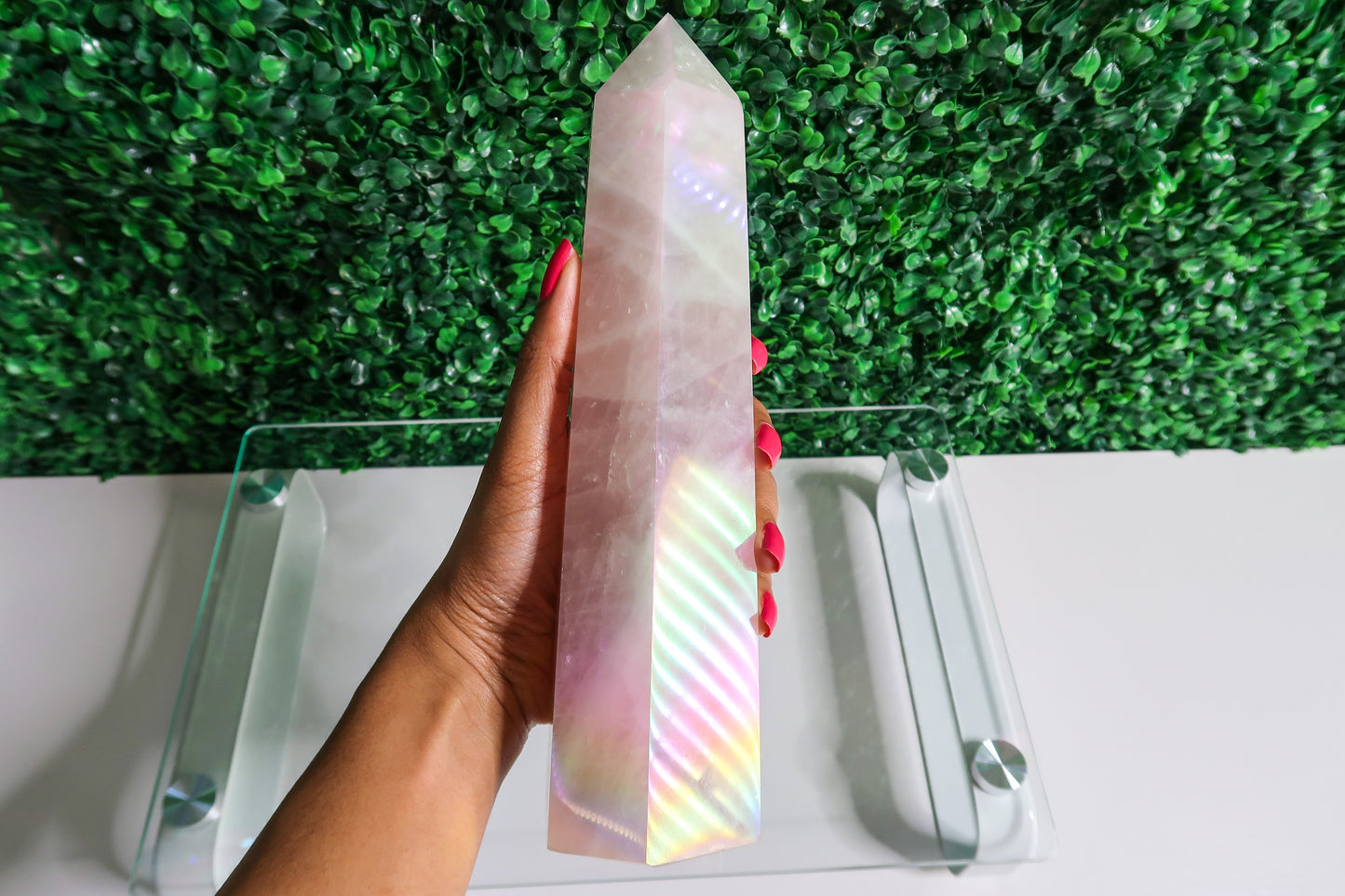 Angel Aura Rose Quartz Towers