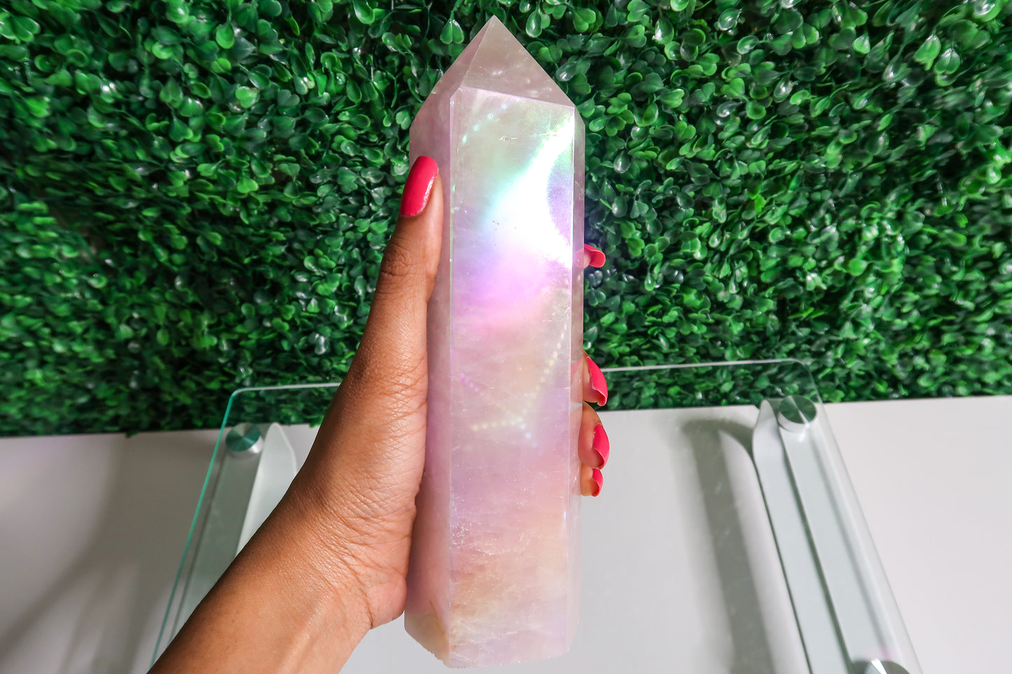 Angel Aura Rose Quartz Towers