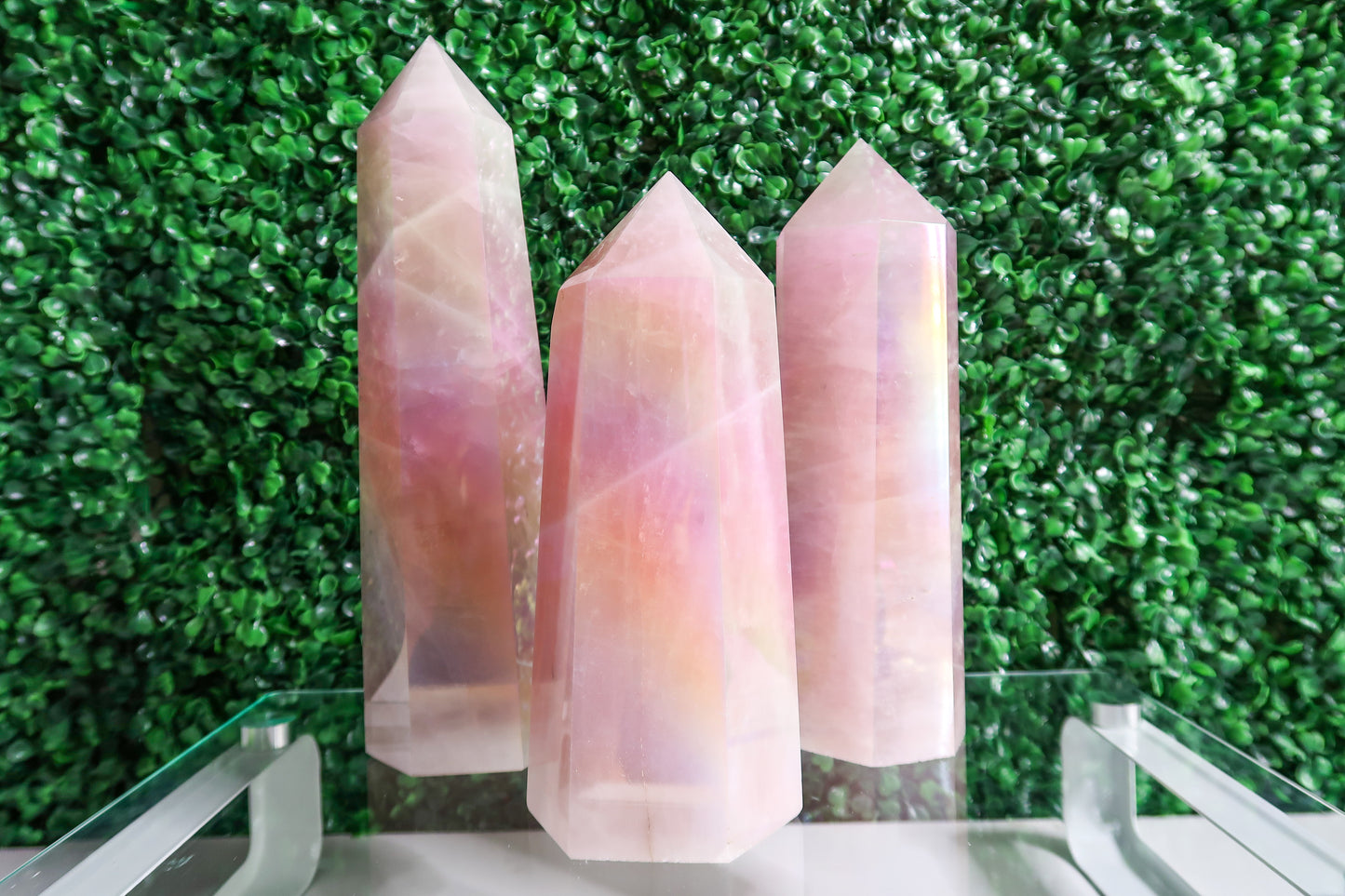 Angel Aura Rose Quartz Towers