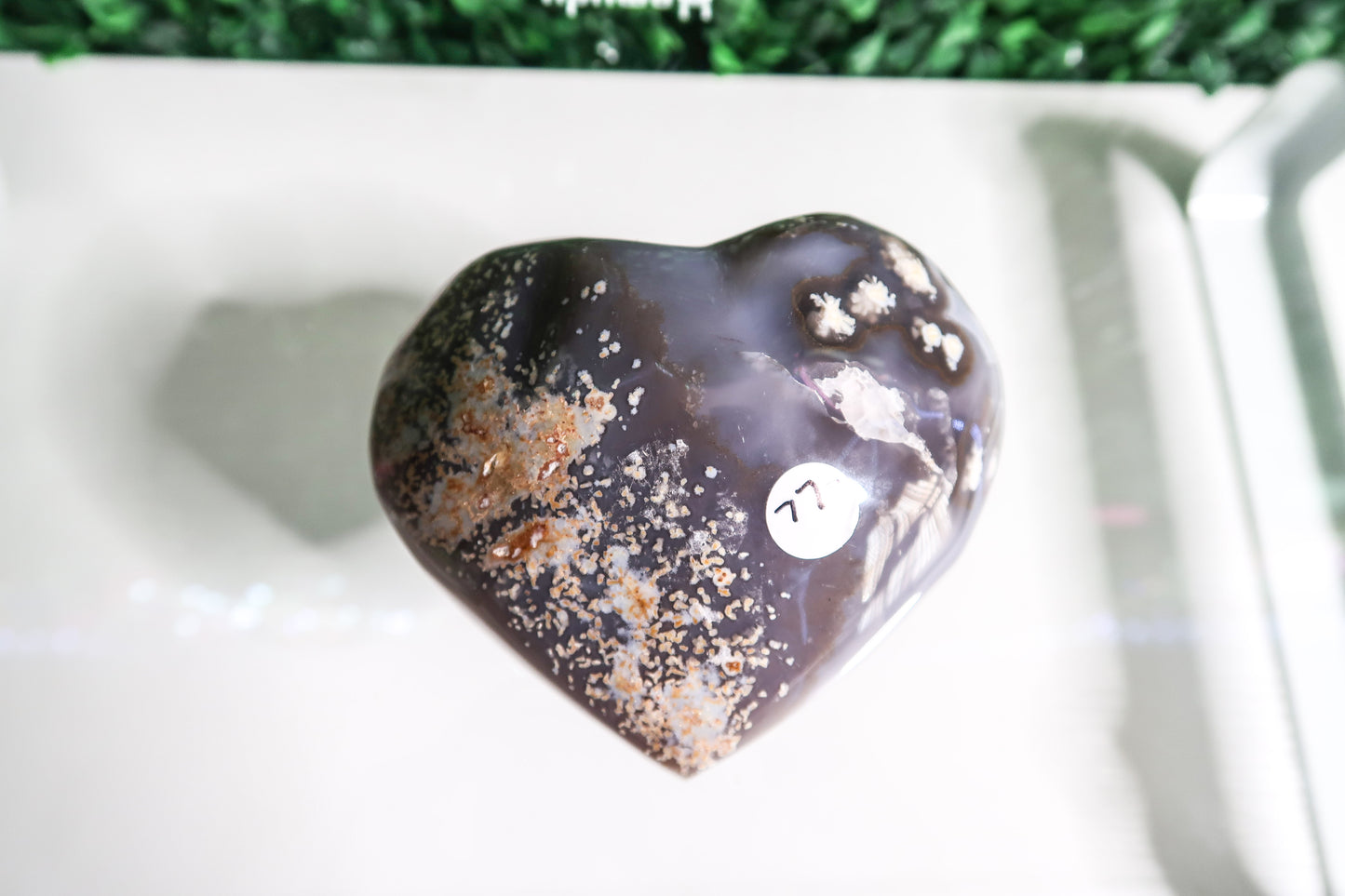 Sugary Agate Heart Crystal