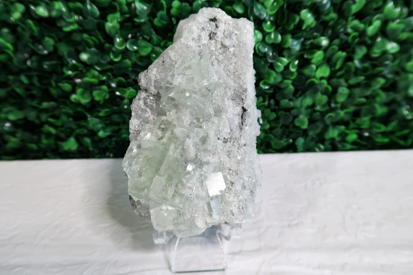 Sparkling Green Fluorite Cube Specimen