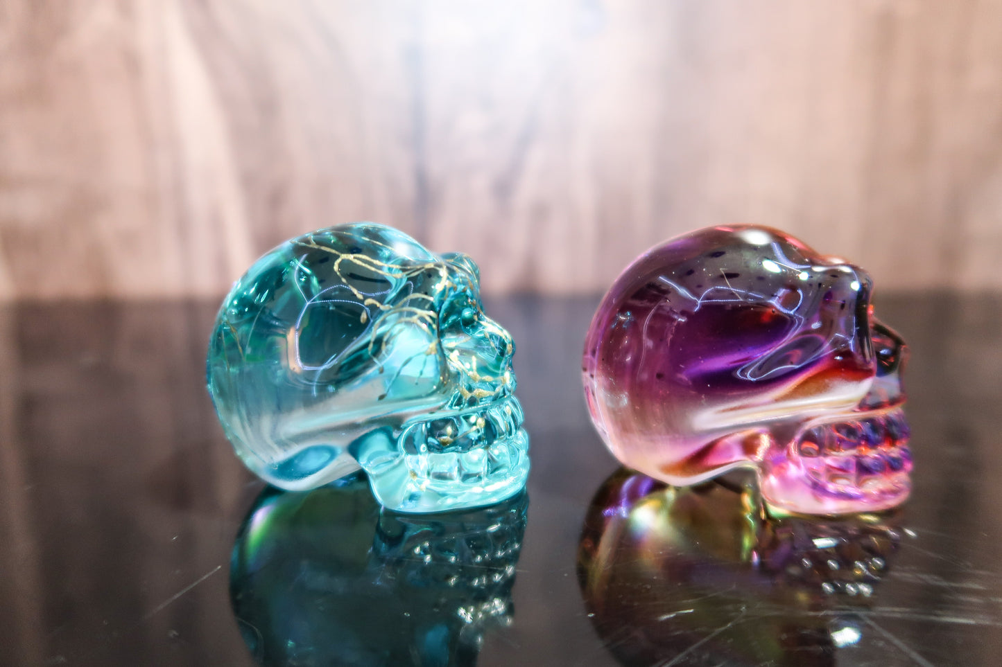 Candy-Colored Glass Skulls