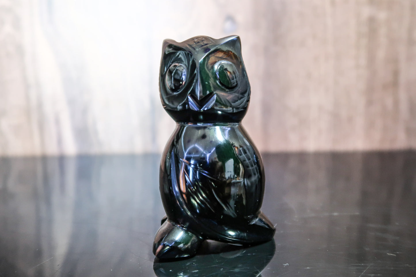 Obsidian Gold Sheen Owls