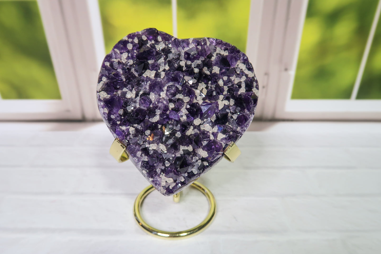 Druzy Amethyst Heart with Quartz