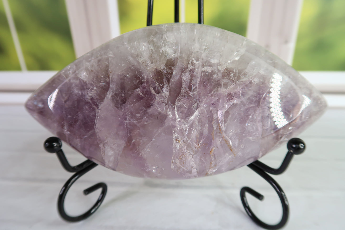 Polished Tear Drop and Eye Shaped Amethyst