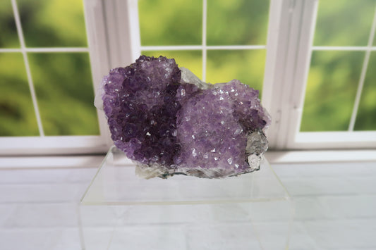 Dazzling Amethyst with Calcite Cluster