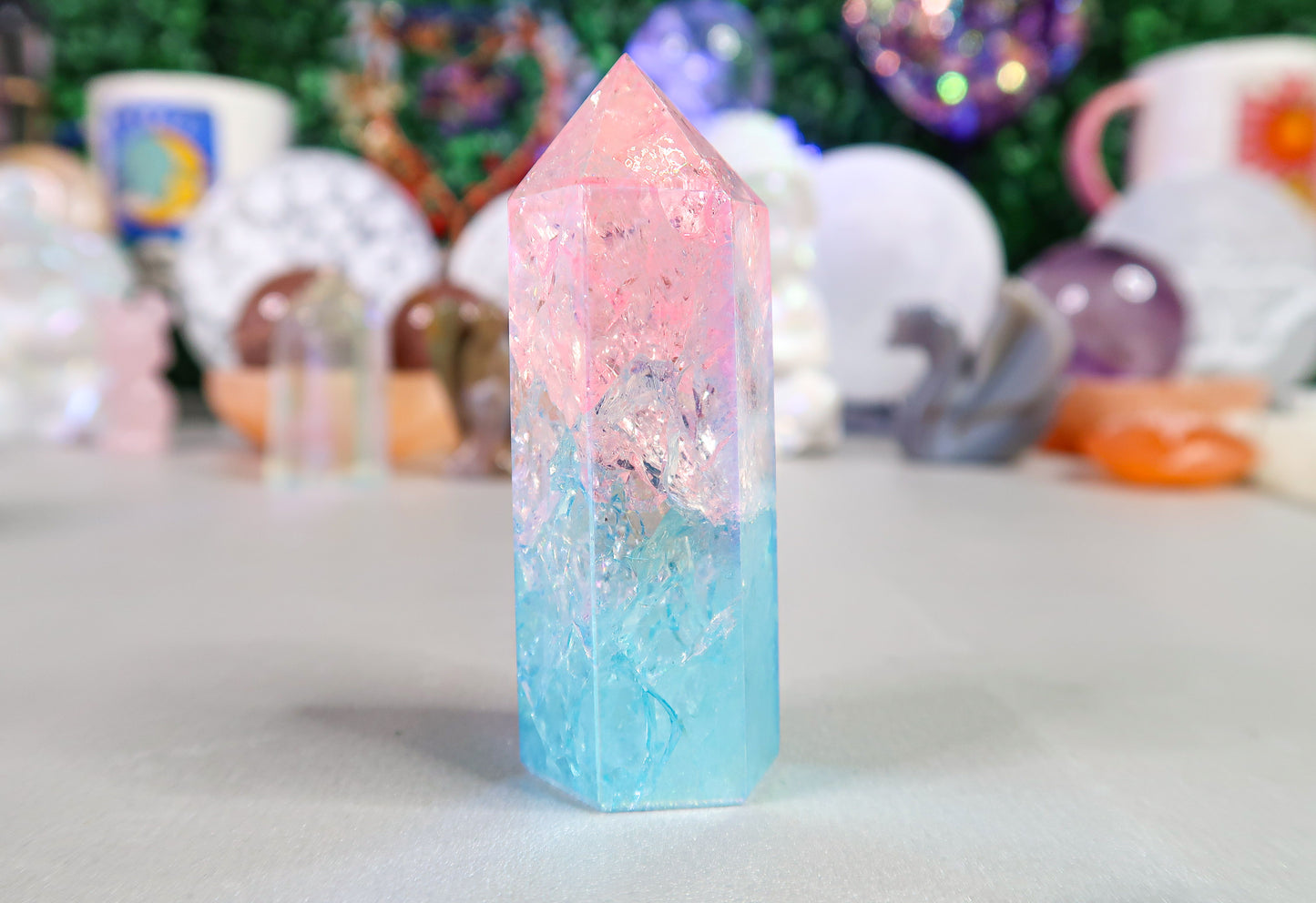 Aura Ombre Crackle Quartz Towers