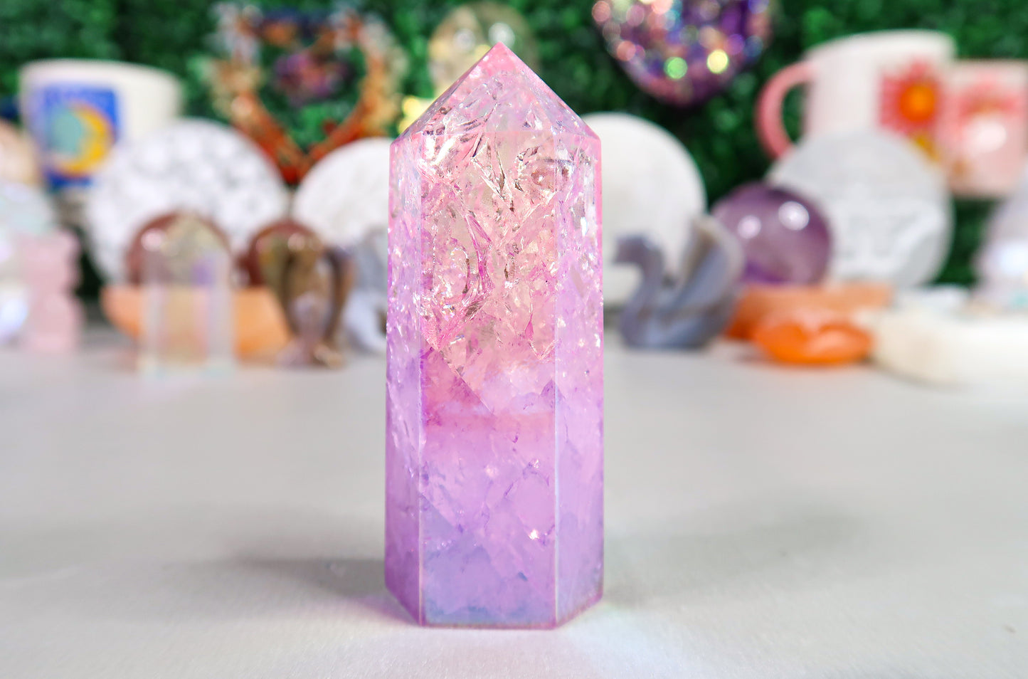 Aura Ombre Crackle Quartz Towers