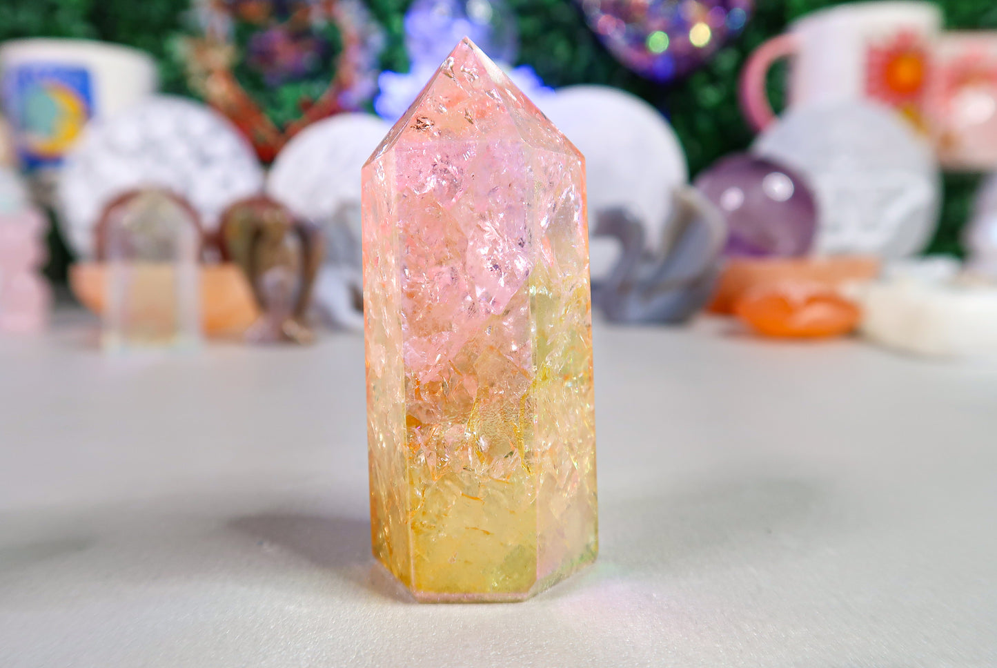 Aura Ombre Crackle Quartz Towers