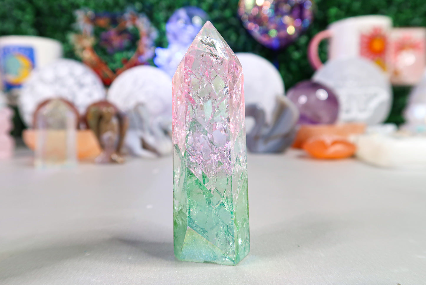 Aura Ombre Crackle Quartz Towers