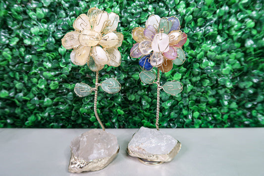 Crystal Wire-Wrapped Flowers