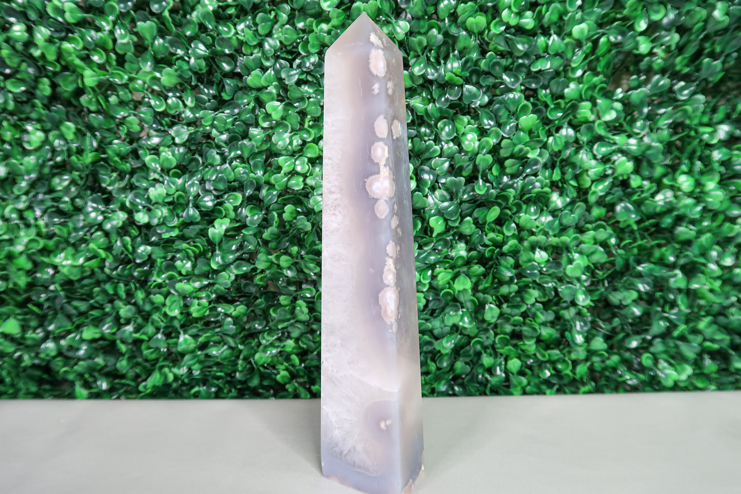 Blushing Druzy Agate Tower