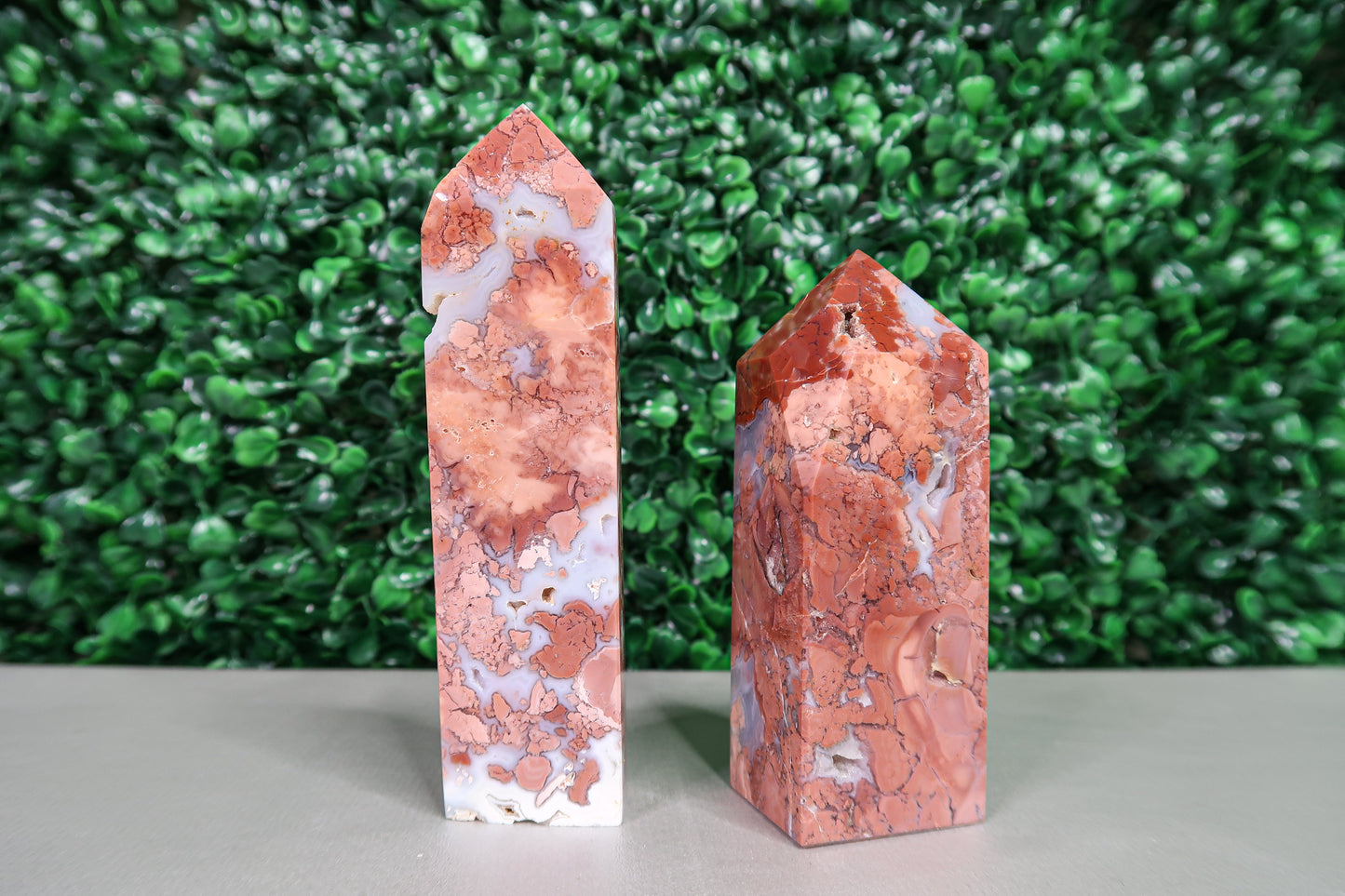 Druzy Pink Agate Towers