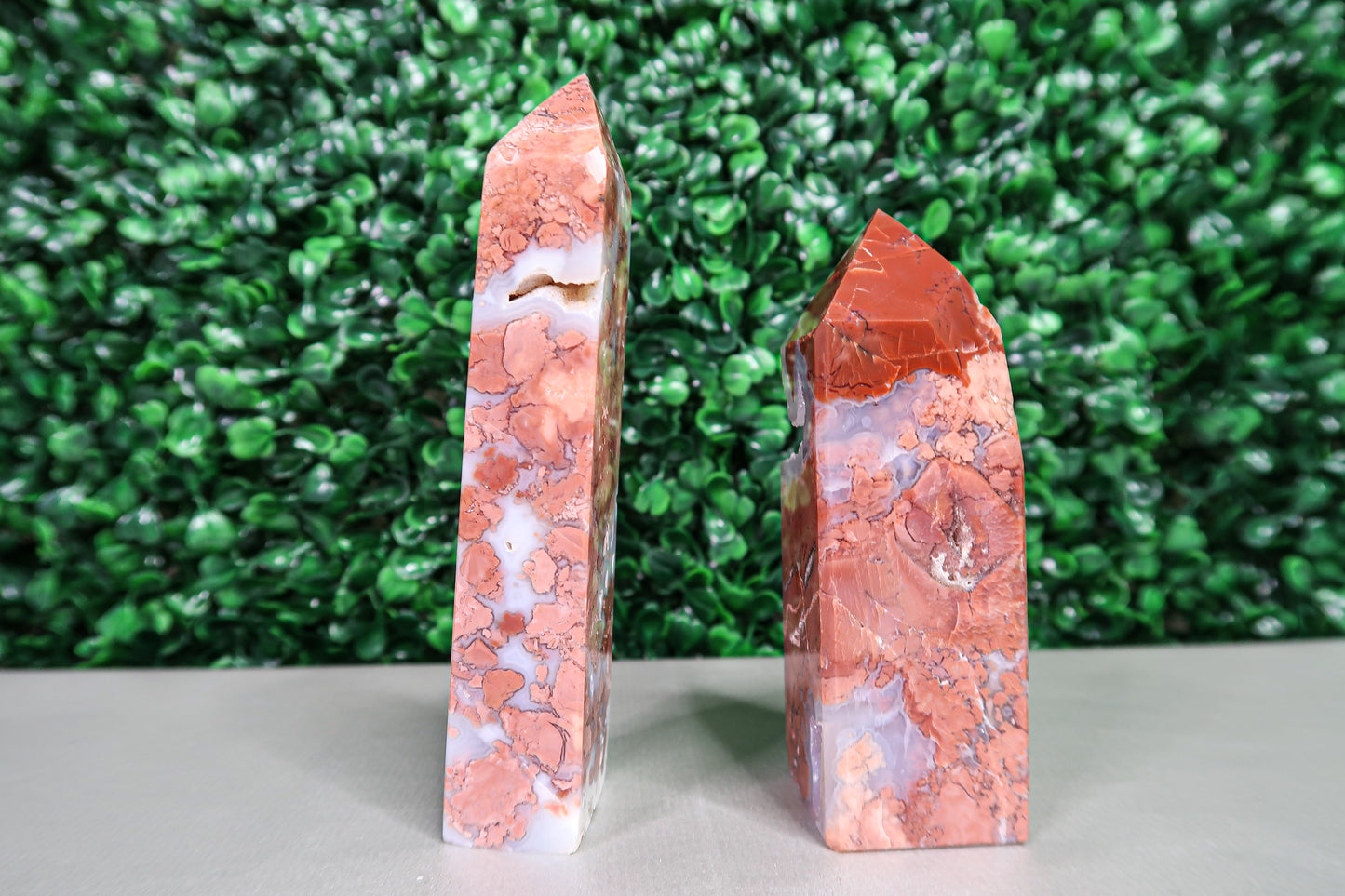 Druzy Pink Agate Towers