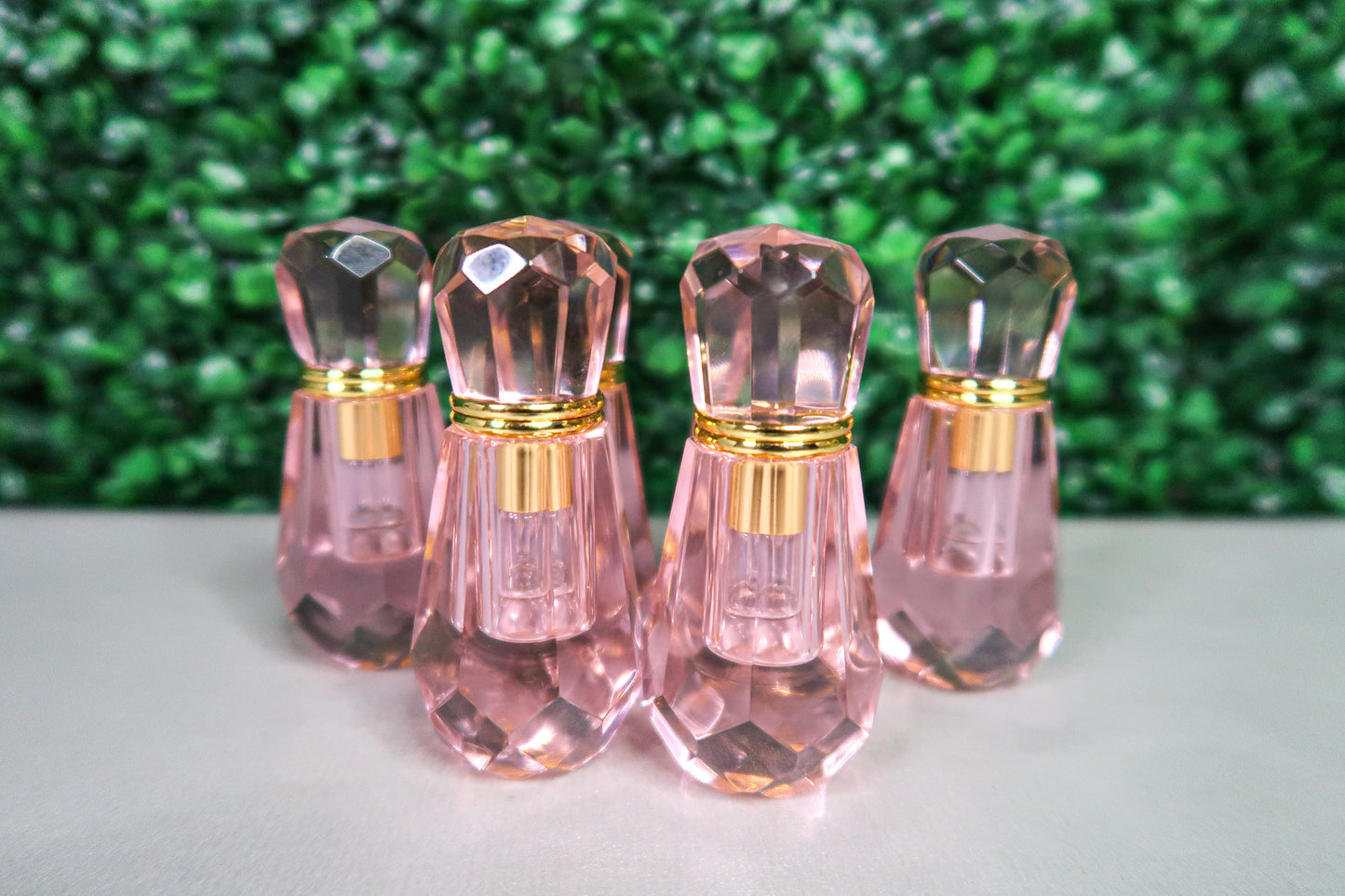 Pink Glass Perfume Bottles